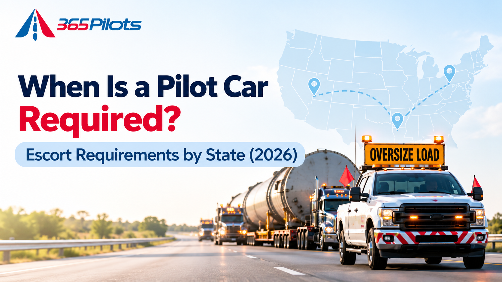 365Pilots | When Is a Pilot Car Required? Oversize Load Escort Requirements by State (2026)